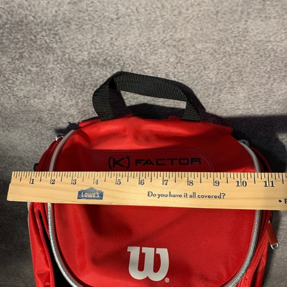 Wilson K Factor Pro Tour Racquet Backpack Red Black Tennis Bag RARE - Picture 9 of 9